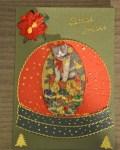 carte de Noël 3D chat 001