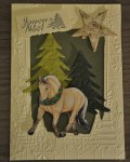 carte de Noël 3D cheval 001