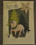 carte de Noël 3D cheval 001